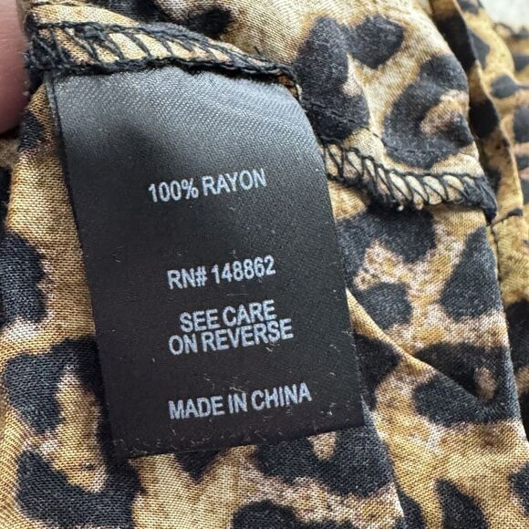 NEW Torrid 4 Leopard Print Dolman Midi Top With Tie Front Women’s‎ Plus 4X - Picture 4 of 12